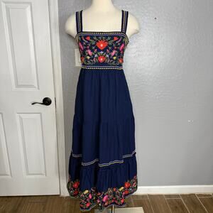 Change of Scenery Lizzie Dress In Gardenia Embroidery, XS